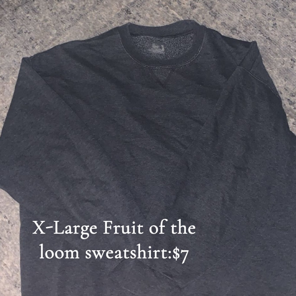 Fruit of the Loom Men's Gray Sweater